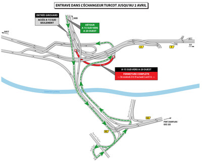 Projet Turcot - RAPPEL - Fermeture d'une bretelle dans l'échangeur Turcot