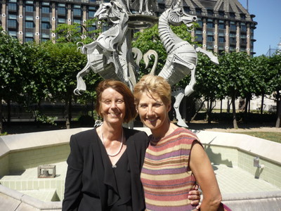 Mary Klein before her cancer diagnosis with wife Stella Dawson in 2013