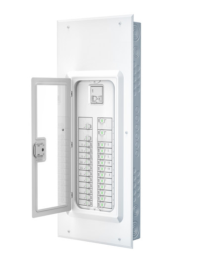 Unlike typical circuit breaker boxes, the Leviton Load Center was designed to complement any home interior. Its sleek, white enclosure and optional window create an approachable interface that helps homeowners better understand the status of their home’s power.