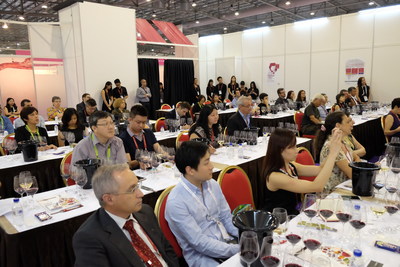Full hall of trade attendees at Wines from Spain Tasting session in 2016 (PRNewsfoto/UBM Asia)