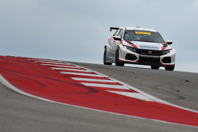 RealTime Racing's Ryan Eversley scored a pair of podium finishes this weekend in the North American racing debut of the Honda Civic Type R TCR at the Circuit of the Americas in Austin, Texas.