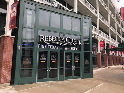 The two-level, 4,000-square-foot Rebecca Creek Saloon at Globe Life Park holds up to 300 people, features a menu exclusively available in the Saloon, and provides prime viewing of the ballpark.