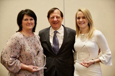 L-R:  Ellie Johnson, general manager at Manheim Statesville; Sandy Schwartz, president at Cox Automotive; Mollie Arnold, junior at Northwood University