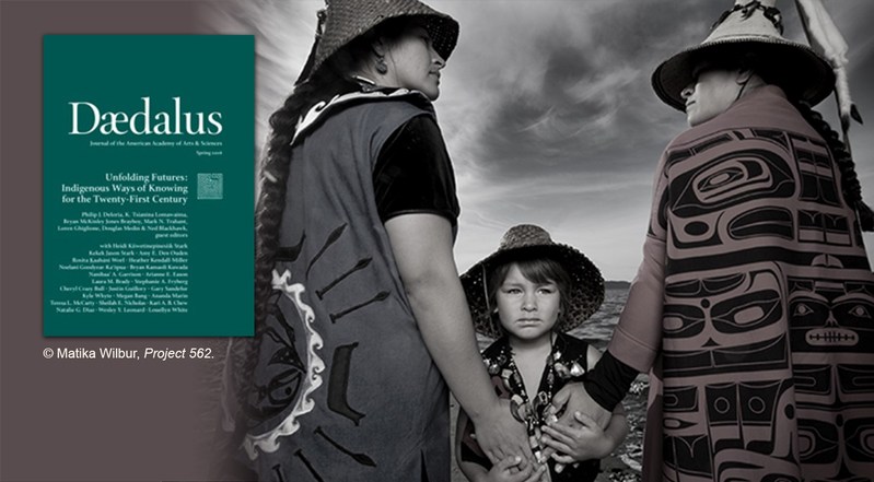 “Unfolding Futures: Indigenous Ways of Knowing for the Twenty-First Century,” the Spring 2018 issue of Daedalus, the journal of the American Academy of Arts and Sciences, explores the unique, sovereign, and central position that Native Americans occupy in confronting the critical issues of the twenty-first century. Guest edited by Philip J. Deloria, K. Tsianina Lomawaima , Bryan McKinley Jones Brayboy, Mark N. Trahant, Loren Ghiglione, Douglas Medin, and Ned Blackhawk.