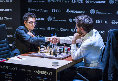 With his win at the Candidates Tournament which was held in Berlin, Germany, and concluded on March 27, 2018, Fabiano Caruana (left) became the first American to challenge for the World Chess Championship title since Bobby Fischer in 1972.