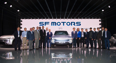 Executives and elected officials at SF Motors' preview event photo