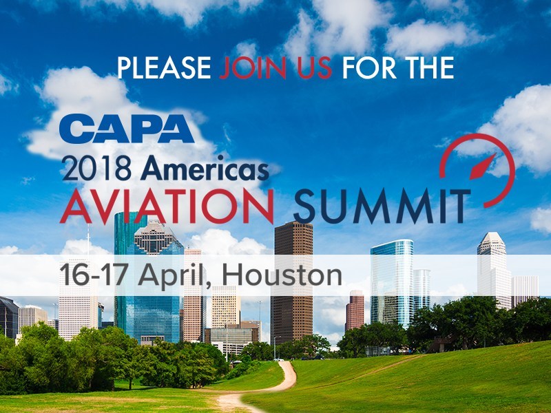 About the CAPA Americas Aviation Summit: The fourth annual CAPA Americas Aviation Summit on 16-17 April 2018 (register at https://amas18.capaevents.com/) will be hosted by Houston Airports at the Hilton Americas-Houston. The event will provide the best aviation briefing about issues in the Americas and internationally. Organized by CAPA - Centre for Aviation, the leading provider of aviation news, analysis, data and events, the event will provide a high-level forum for debate and discussion of strategic issues facing the region's aviation industry. Who should attend? The CAPA Americas Aviation Summit will attract airline and travel industry CEOs from across the Americas region, Asia, Europe and the Middle East.