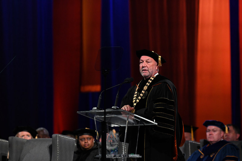 Auburn University President Steven Leath presents a bold vision for Auburn's future at his presidential installation ceremony Thursday, March 29.