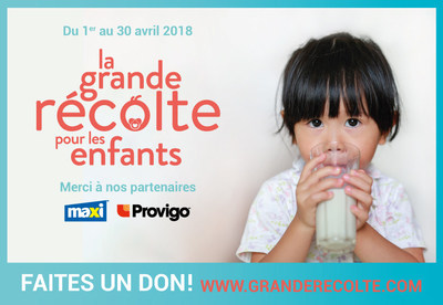 Du 1er au 30 avril, les Moisson s'allient pour lutter contre la faim qui touche les bébés et les jeunes enfants de 5 ans et moins