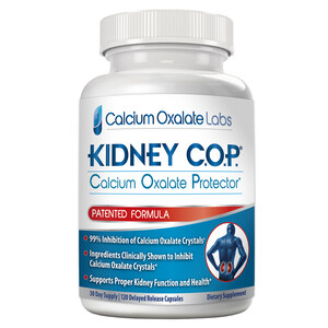 Innovative Kidney Health Product, Kidney C.O.P., Launched by Calcium Oxalate Labs, Inc. Helps Reduce Calcium Oxalate Crystal Stone Growth and Formation