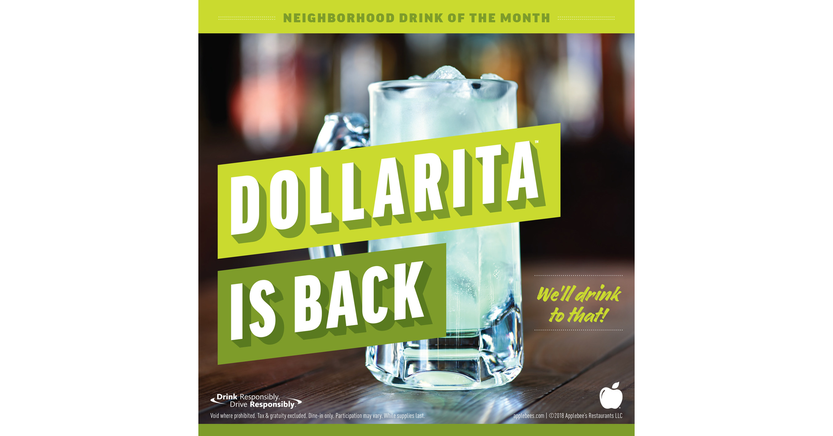 Applebee's® DOLLARITA™ is Back for the Month of April