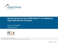 Healthcare Payer BPO – Service Provider Landscape with Services PEAK Matrix(TM) Assessment 2018 - Focus on Conduent - December 2017