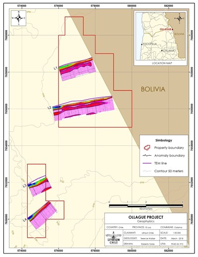 Ollague Project - Geophysics (CNW Group/Lithium Chile Inc.)