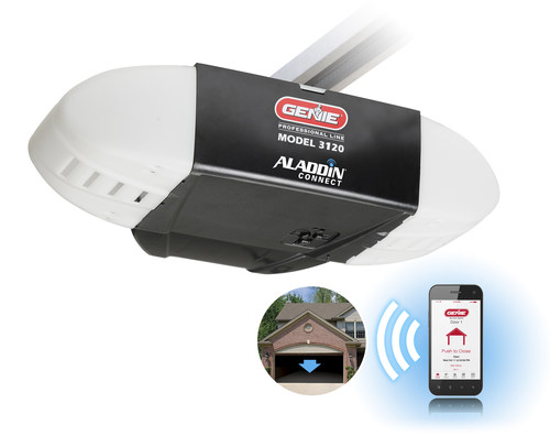 the genie company announces new garage door opener with integrated aladdin connect sonoff sv