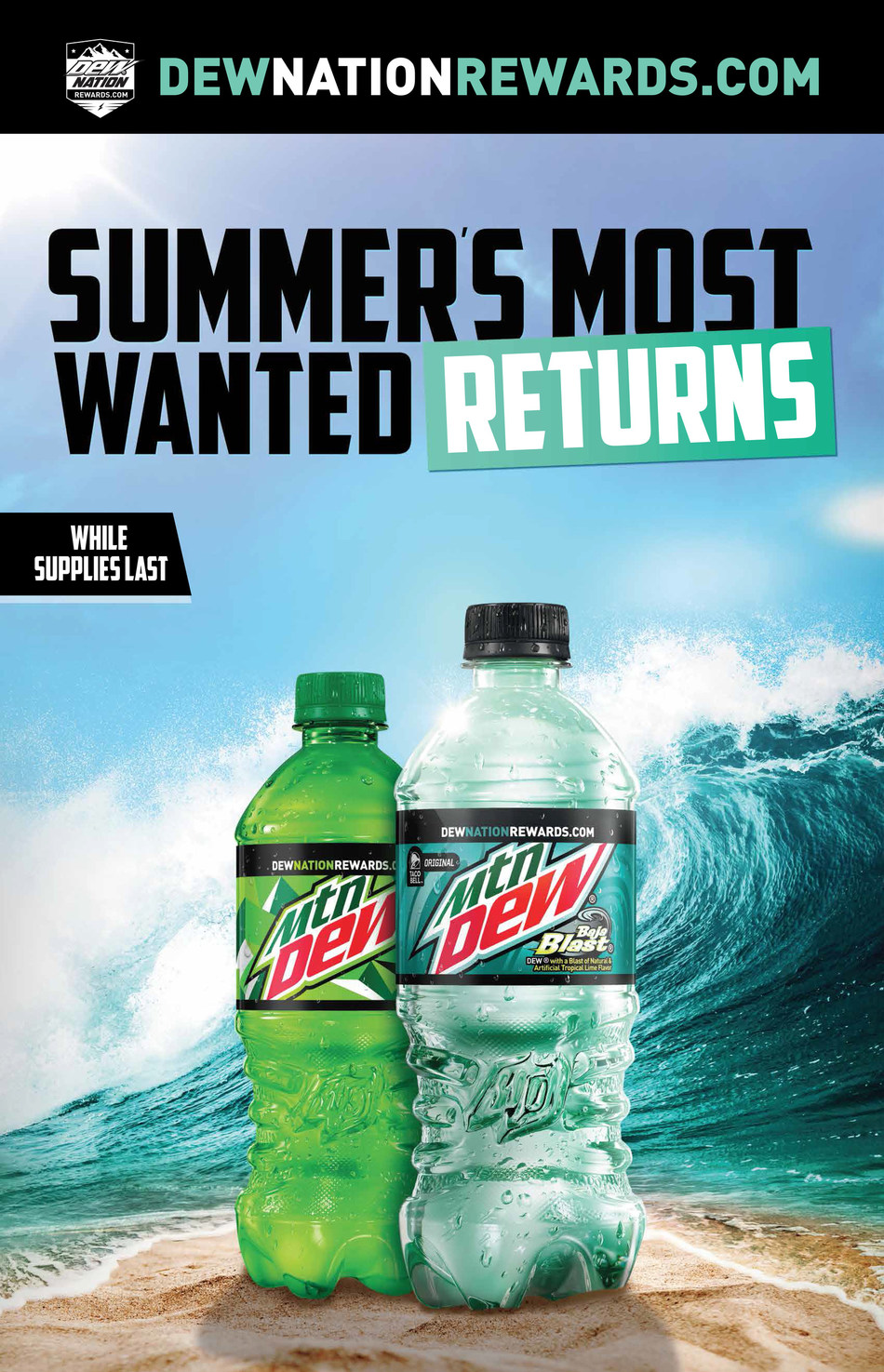 MTN DEW® BAJA BLAST® Is Back For Summer 2018