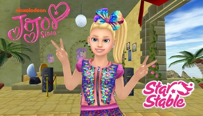 On April 11, 2018, Nickelodeon star Jojo Siwa joins adventure PC game “Star Stable Online” to inspire and empower girls around the world. JoJo is transforming into an avatar for the first time and debuting her new single “Every Girl’s a Super Girl” exclusively to Star Stable’s 14 million registered players two weeks before distribution worldwide. Visit www.starstable.com to get a front row seat to see JoJo dance and sing like never before! (PRNewsfoto/Star Stable Entertainment)