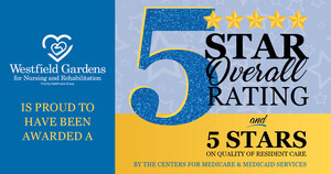 Westfield Gardens Awarded Five-Star Rating by CMS