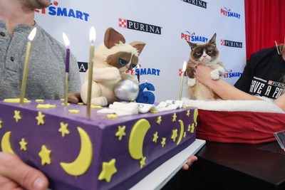 America's favorite famous feline, Grumpy Cat, celebrates her sixth birthday with Purina and PetSmart at the 