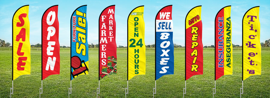 Eye-Catching Feather Flags Make Advertising Easy