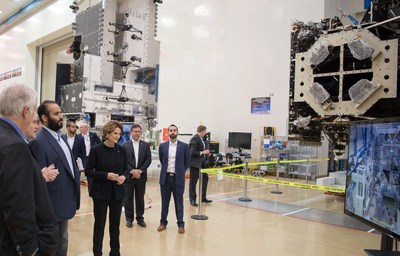 Touring Lockheed Martin’s Sunnyvale facility are: His Royal Highness Mohammed bin Salman, the Kingdom of Saudi Arabia’s Crown Prince and Marillyn Hewson, Chairman, President and Chief Executive Officer of Lockheed Martin. Photo: Royal Court of the Kingdom of Saudi Arabia