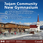 Minister Philpott congratulates the community of ʔaq̓am on the grand opening of their new gymnasium