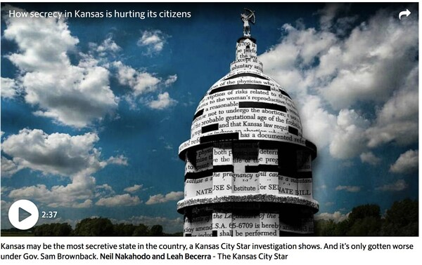 The Kansas City Star's "Why So Secret Kansas?" among 12 winners of McClatchy's President's Awards for outstanding journalism