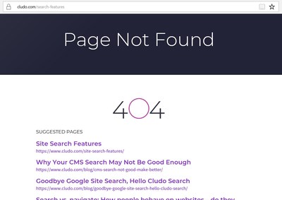 Cludo Intelligent 404 Exmaple
