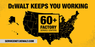 DEWALT celebrates centennial of Factory Service Centers. The one hundred year anniversary marks commitment to product support and service excellence.