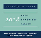 Energous Receives Frost &amp; Sullivan's North American Company of the Year Award for its WattUp® Wireless Charging Technology