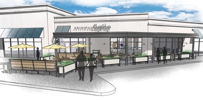 Rendering of Original ChopShop's first Texas restaurant in Las Colinas.