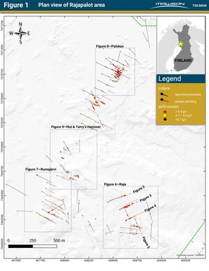 Mawson drills multiple gold intersections within 5 prospects at Rajapalot