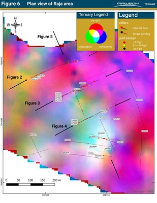 Figure 6 - Plan view of Raja area (CNW Group/Mawson Resources Ltd.)