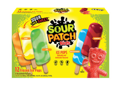 New SOUR PATCH KIDS Flavored Ice Pops 12 Count Box
