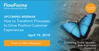 FlowForma to Host Digital Process Transformation Webinar on April 19th - Featuring Rob Koplowitz