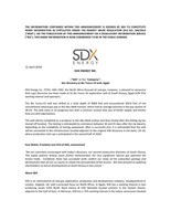 SDX ENERGY INC. ("SDX" or the "Company") - Gas discovery at Ibn Yunus-1X well, Egypt