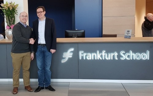 Jason French, Vice President of Team HYCON and Dr. Philip Sandner of Frankfurt School Blockchain Center (FSBC)