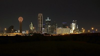 The Dallas skyline was lit up in honor of #BeGolden, carrying the message to "treat others how you want to be treated."