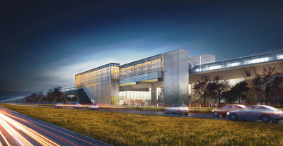 REM – Station and view from Highway 40 (CNW Group/Lemay Perkins+Will Bisson Fortin consortium)