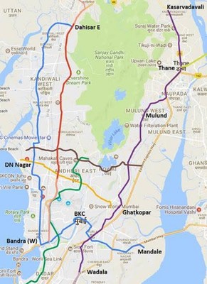 Kasarvadavali Metro Station Map Tata Projects Wins 2 Important Mumbai Metro Packages