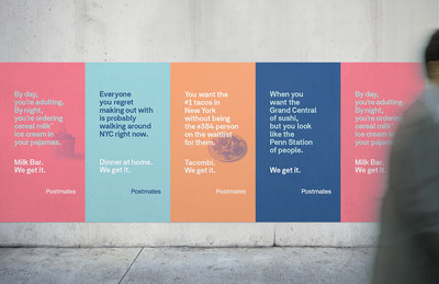 The “We Get It” campaign in New York is inspired by the order habits of customers as well as some of Postmates’ most popular merchants in the city. Brands involved in this campaign are by CHLOE., Halal Guys, Milk Bar, Shake Shack, Tacombi and The Meatball Shop.