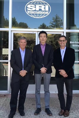 From left to right: Stephen Ciesinski, President, SRI, Derek Haoyang Li, Founder and Chairman, YiXue Inc., Robert Pearlstein, VP, SRI