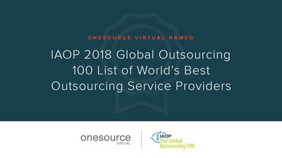 OneSource Virtual Named to IAOP 2018 Global Outsourcing 100 List
