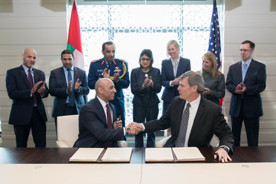 Ambassador Yousef Al Otaiba signs MOUs on behalf of United Arab Emirates Government and Health Authority of Abu Dhabi (HAAD).