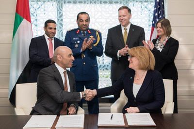 Ambassador Yousef Al Otaiba signs MOUs on behalf of United Arab Emirates Government and Health Authority of Abu Dhabi (HAAD).