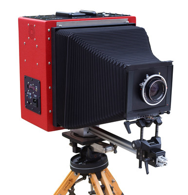 LS911, 8x10 Large Format Digital Camera With a Lens on a Large Tripod