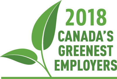 Canada's Greenest Employers 2018 (CNW Group/Mediacorp Canada Inc.)