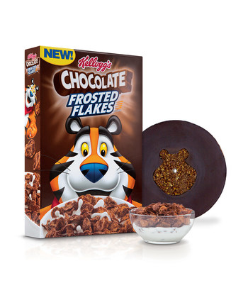 Chocolate lovers will be singing a new tune when Kellogg’s® Chocolate Frosted Flakes™ hits bowls and playlists today with the first record to ever be made out of actual cereal – so that when you are done listening to new release “Hello” from Simon Cowell-backed boy band PRETTYMUCH, you can enjoy the sweet taste of Chocolate Frosted Flakes™