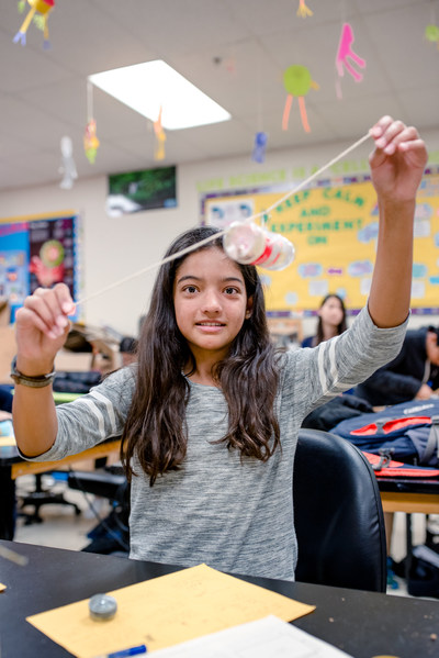 Students from Valley Christian Schools are enjoying the challenge of a world record attempt