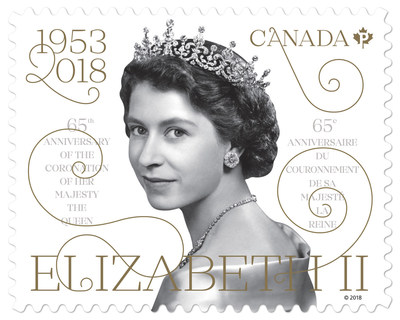 Timbre - 65e anniversaire du couronnement de la reine Elizabeth II. (Groupe CNW/Postes Canada)