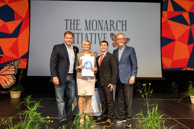 Launch of The Monarch Initiative at Full Sail University. Pictured: Winter Park Mayor Steve Leary, The Nature Conservancy Florida Executive Director Temperince Morgan, City of Orlando Director of Sustainability Chris Castro, Full Sail University President Garry Jones